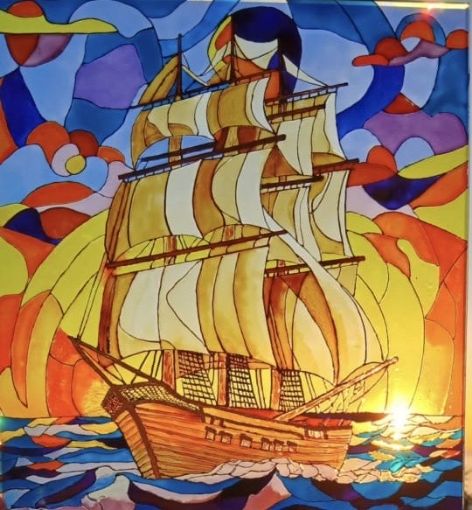 صورة Vitrail on glass/ رسم على الزجاج